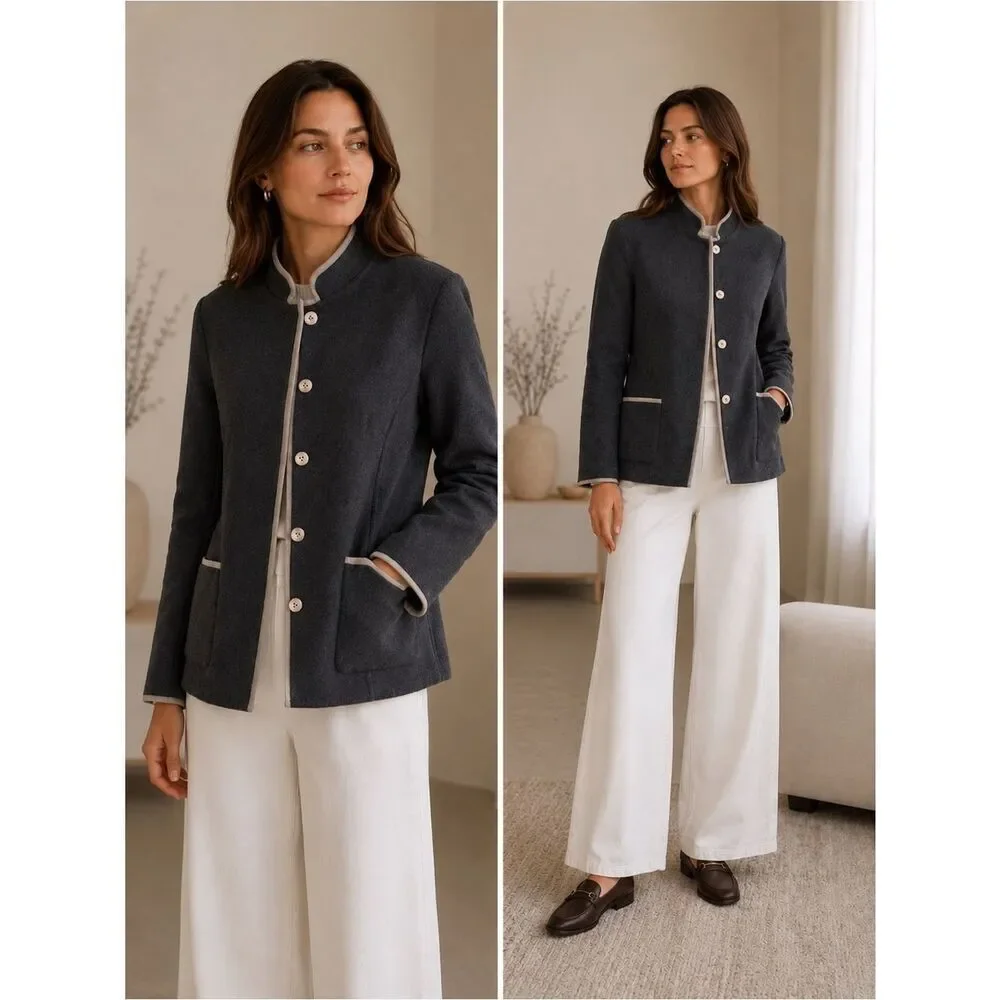Nina Mclemore Wool Reversible Jacket